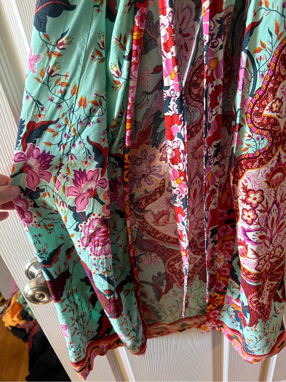 Anthropologie Floral Kimono Robe Duster cover up NWOT - Picture 4 of 7